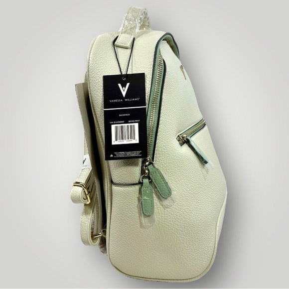 Vanessa Williams Mini Backpack Bone/Mint Vegan Leather NWT! - Picture 3 of 8